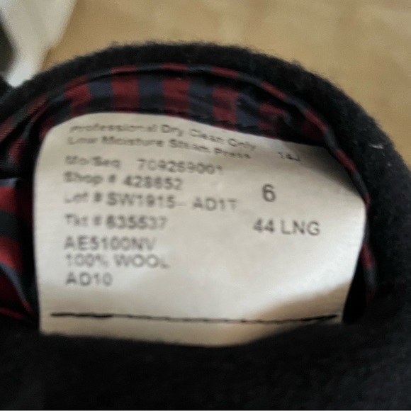 Wool Navy overcoat. - Picture 3 of 3